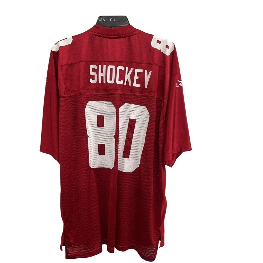 Reebok NFL New York Giants Jeremy Shockey 80 Jersey Red Nylon Mens Large - Picture 2 of 3